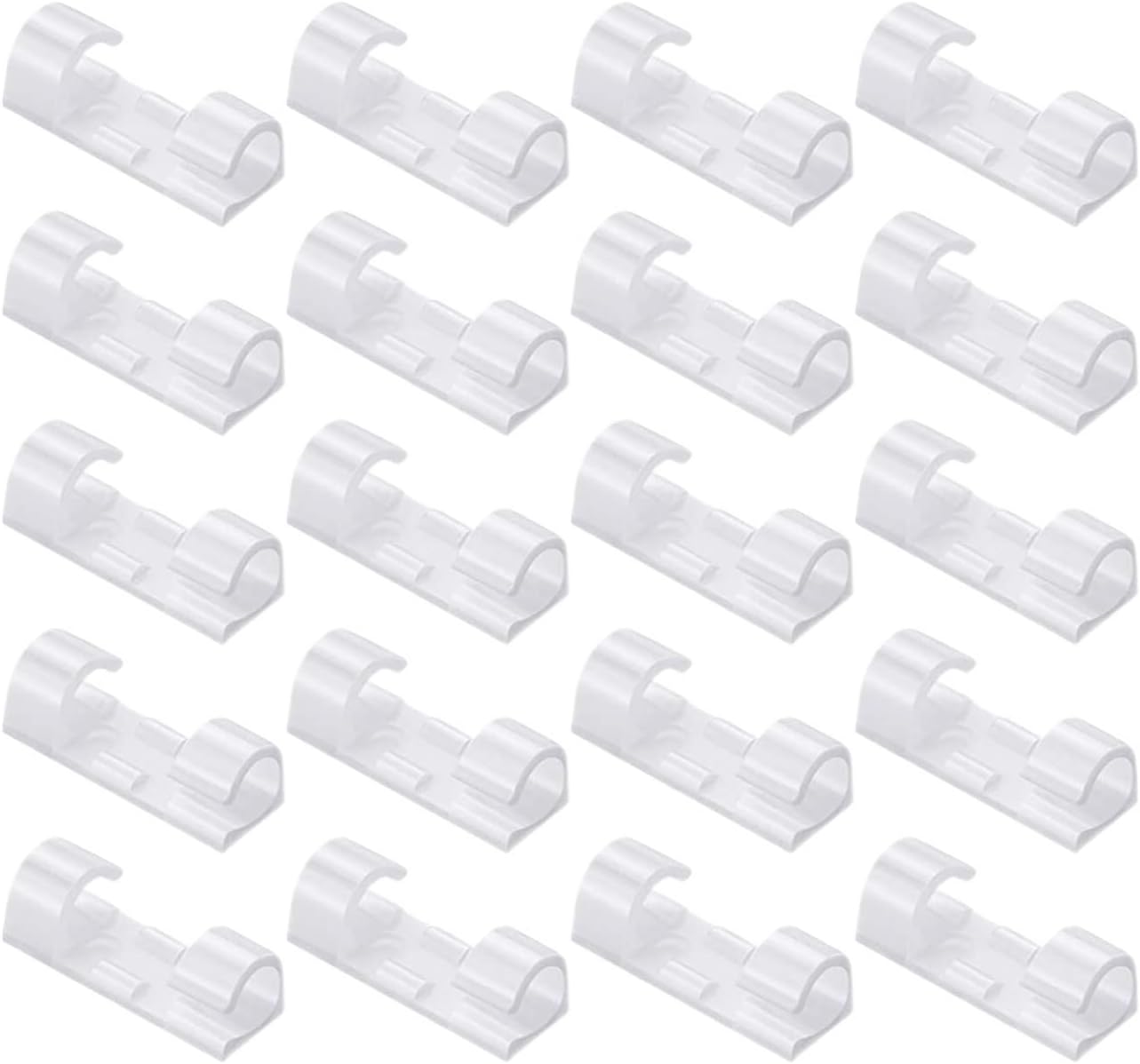 Adhesive Cable Clips 50/200pcs Self-Adhesive Winder Wire Manager Cord Holder Mobile Phone USB Charging Data Line Management(White-200PCS)