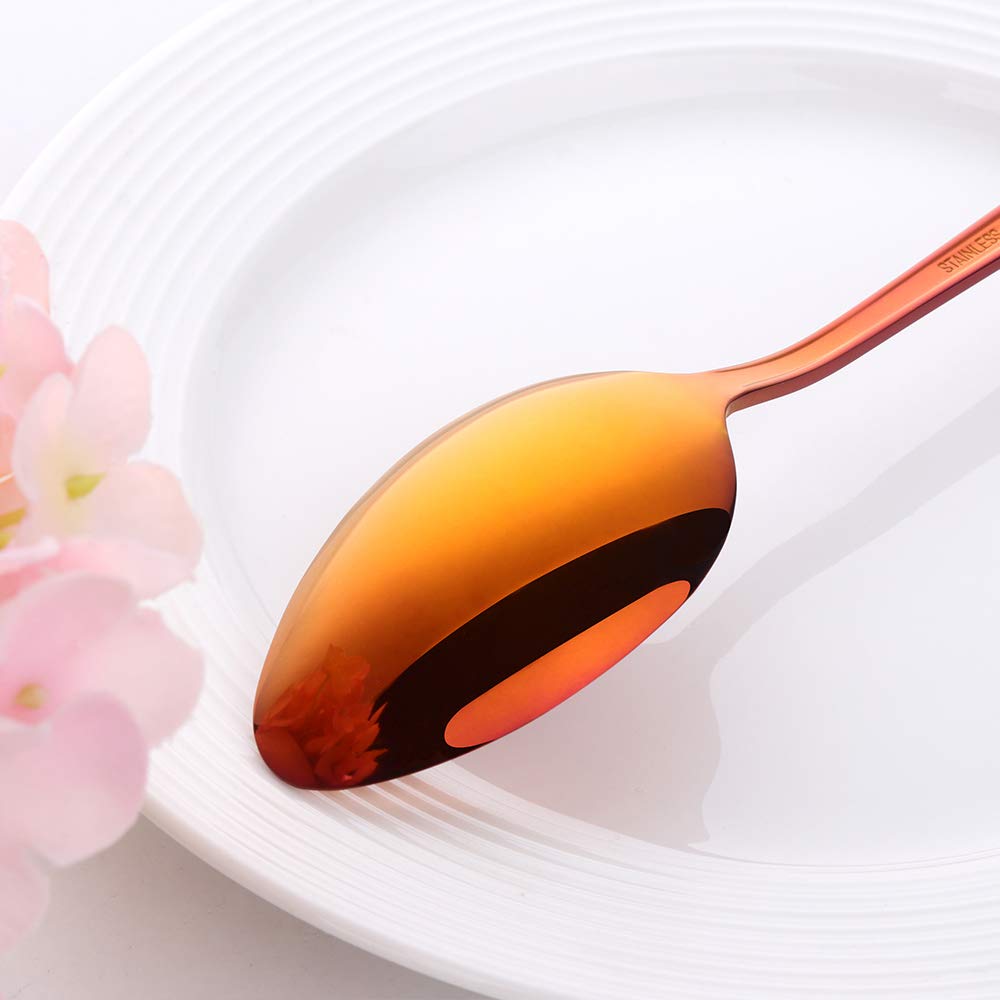 Buyer Star Besteckset Edelstahl Grundgeschirr Regenbogenrot Cutlery Set für 6 Personen