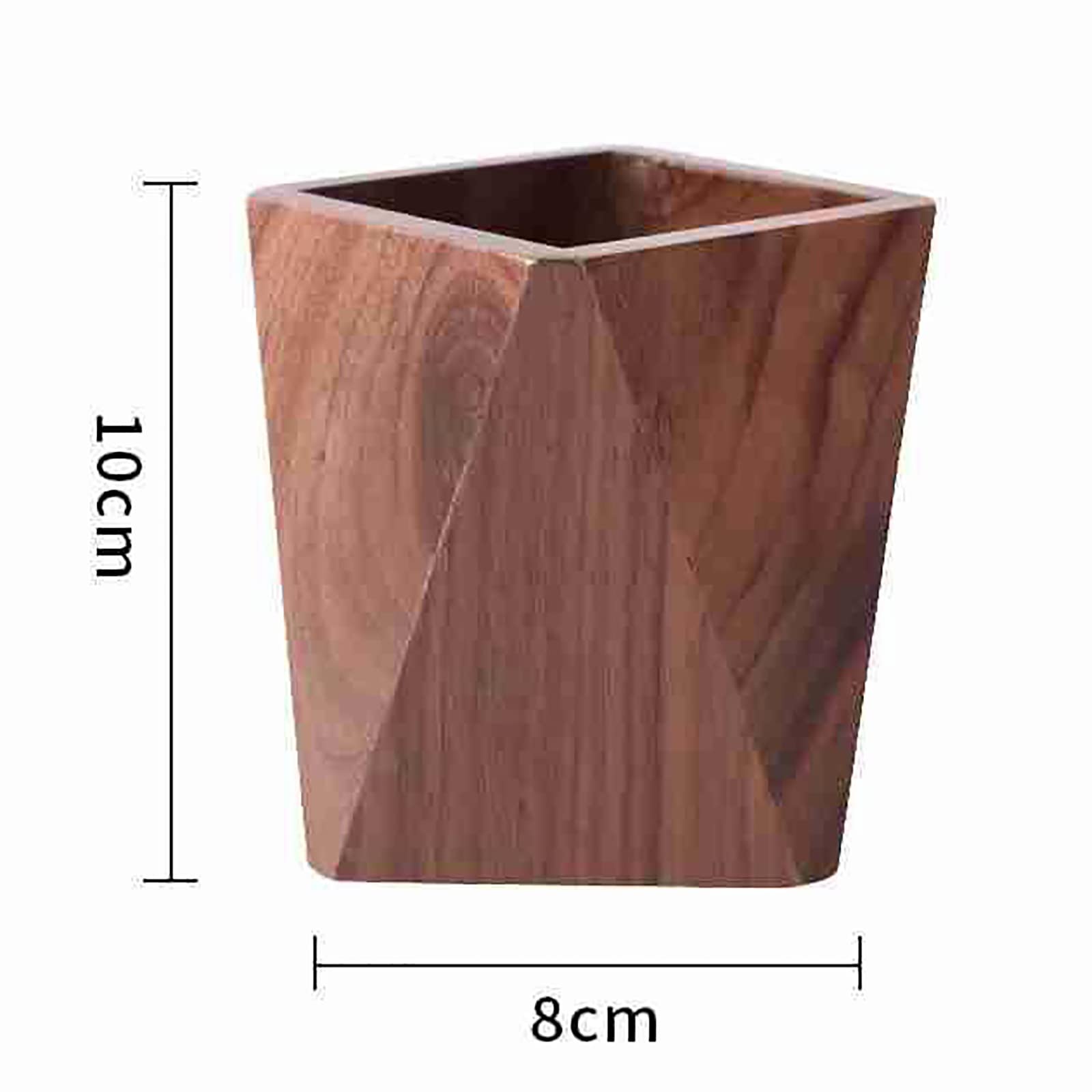 Bleistifttopf aus Holz Office Stiftehalter aus Holz, schwarz, Nussbaumholz, Schreibwaren-Organizer für Homeoffice(Natural)