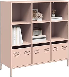WSJHUHK Muebles, gabinetes y almacenamiento, bufés y aparadores, Highboard color rosa, 101,5 x 39 x 103,5 cm, acero