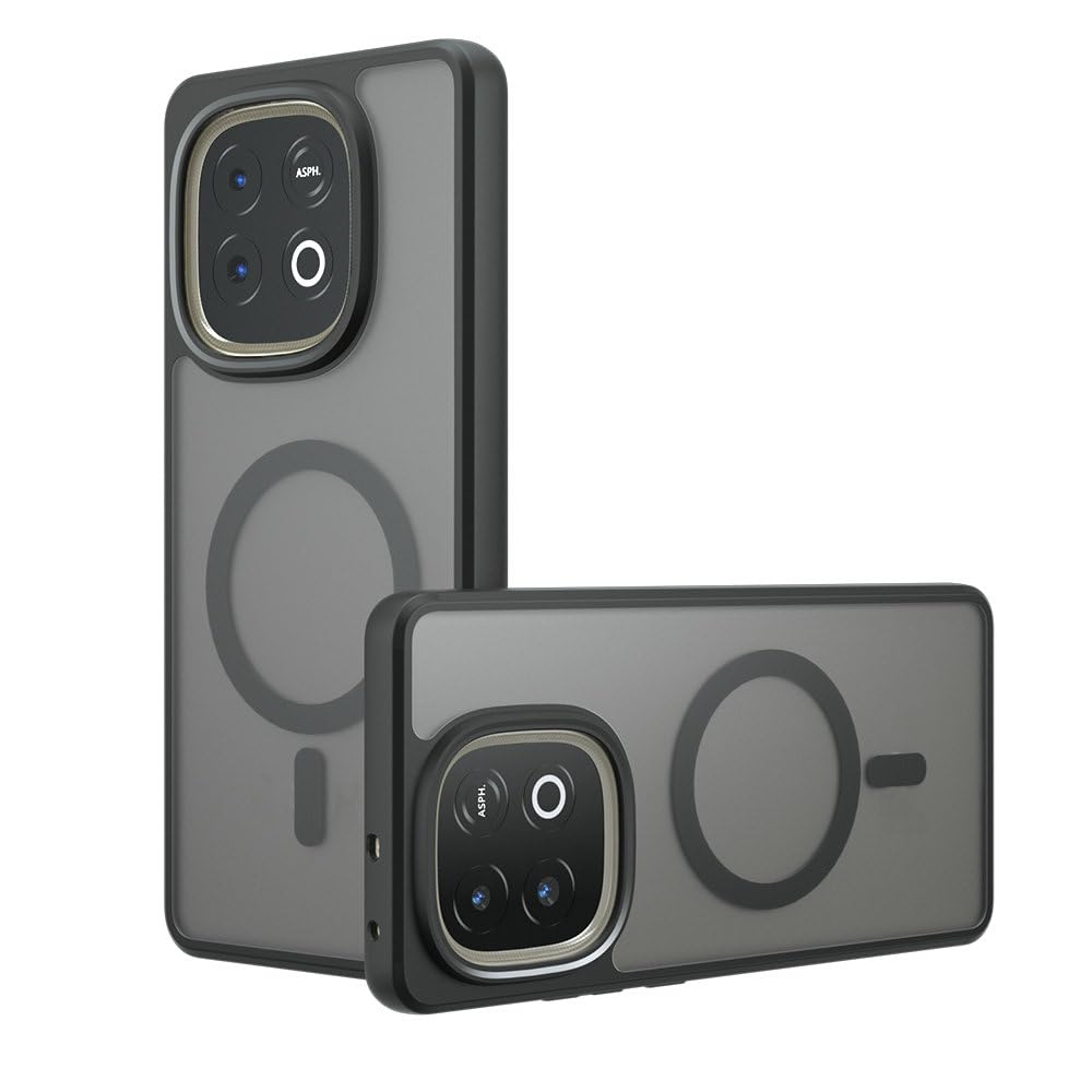 Compatible with Vivo Y300 GT Case Cover,Compatible with MagSafe,Compatible with Vivo iQOO Z10 Turbo Pro V2453A Built-in Magnetic Anti-Shock Cell Phone Case Black