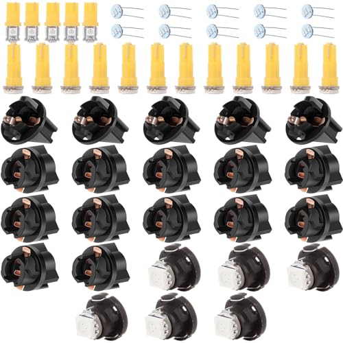 LBRST 5 x T10 5-5050-SMD Yellow Instrument Lights 5 x T10 168 Twist Lock Socket 12 x T5 1-5050-SMD Yellow 74 73 2721 Instrument Lights 12 x T5 74 73 2721 Twist Lock Socket