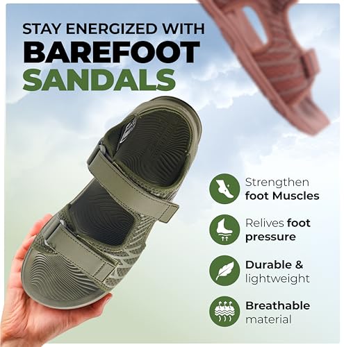 HF Baresandals III – Outdoor & Lightweight Barefoot Sandals for natural foot movement, Adjustable Fit Unisex With Zero Drop Flexible Sole2