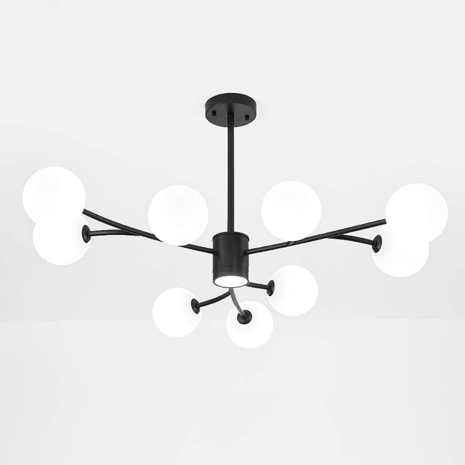 QHCS Chandelier Ceiling Light Luxury During Lights,Modern Simplicity Chandelier Branches LED Ceiling Light Fixtures For Living Room Dining Room Bedroo,Simple Chandelier-Black 9 head Home Decor Lamp