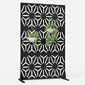 Metal Privacy Screen for Outdoor Freestanding Privacy Screens, 72" H x 44" W Patio Decorative Metal Fence Panels with Stand, Portable Divider Screens for Outside Deck Balcony Garden and Indoor