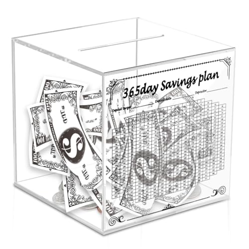 Financial Goal Setting Acrylic Coin Banks with Fixed Deposit and No Withdrawal
