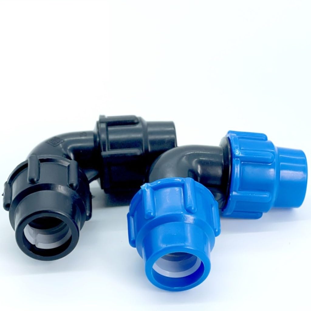 Reusable Fast Joint Elbow Pipe Fittings - Blue Cap for 16mm to 63mm Tap Water Irrigation,1pcs(Blue,63mm)