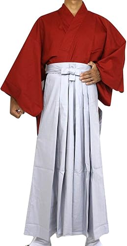 Edoten Uniforme japonés Samurai Hakama Ropa tradicional japonesa Kimono RD×GY S, Hkmrdgy2