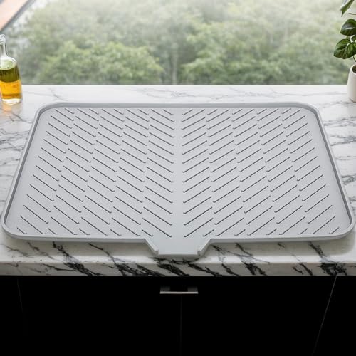 Alfombra de silicona para vajilla ideal para mantener tu encimera limpia y libre de derrames 4