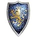 Produktbild BestSaller 1145 Ritterschild Edler Ritter mit Löwen Motiv, Holz, 49 x 32 cm, blau/Gold