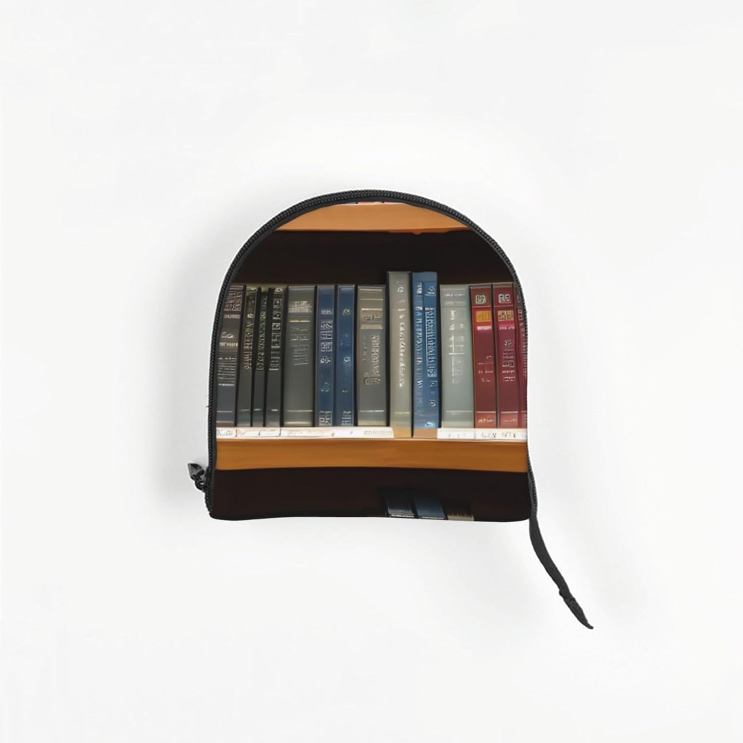 Library Bookshelf 1 Print Portable Foldable Shoulder Bag for Travel,with Collar Hook and Handle Pad,Cute Stylish Design