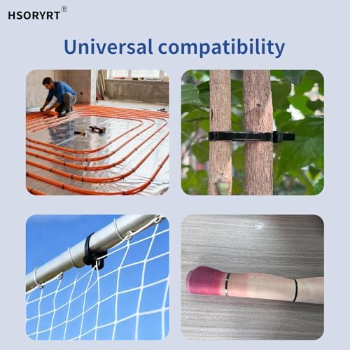 Hsoryrt Cable Zip Ties 6 inch, 1000pcs Cable Ties Black, 40lbs Multi-Purpose Self-Locking Nylon Small Cable Management, UV Resistant Wire Ties, 150mm / 15cm Plastic Ties for Home, Garden, Workshop - 5