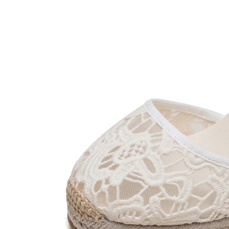 Image of Womens Espadrille Wedge Sandals Closed Toe Platform Lace Up Ankle Strap Slingback Summer Dress Shoes