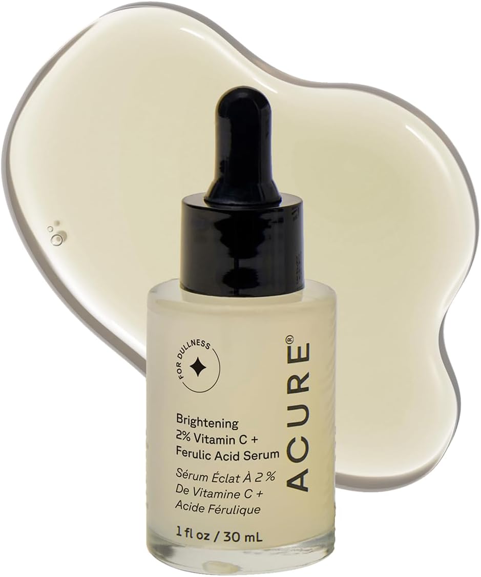 brightening vitamin c & ferulic acid serum | oil free | 100% vegan | for brighter appearance | shine bright with pineapple extract & matcha tea | all skin types | 1 fl oz (packaging may vary)
