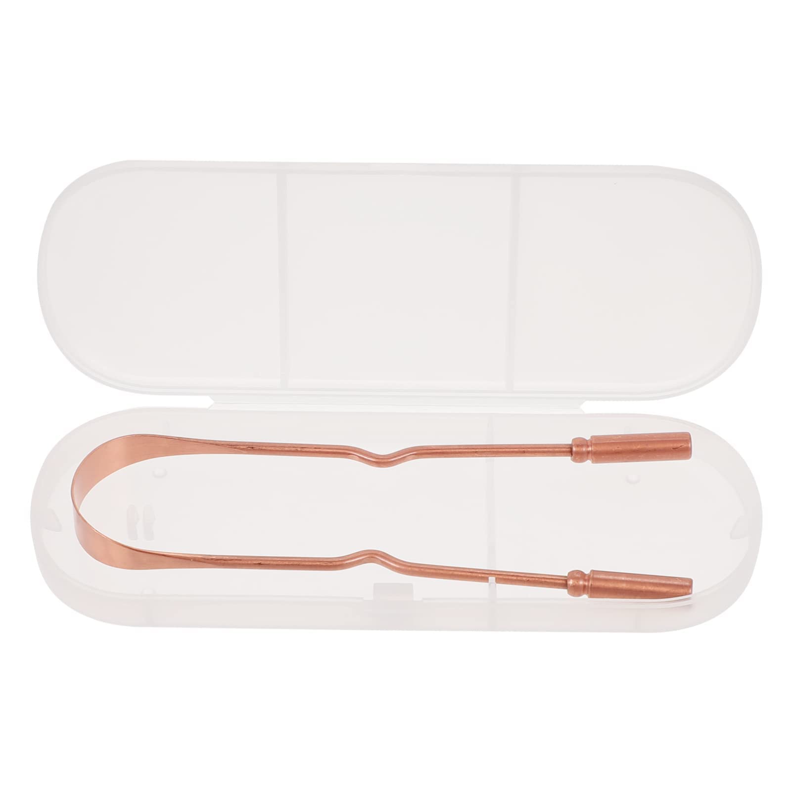 FOMIYES 1Pc pure copper scraper fake braces Oral scrubber tonsil stone remover disposable scraper Practical double sided baby Stainless steel