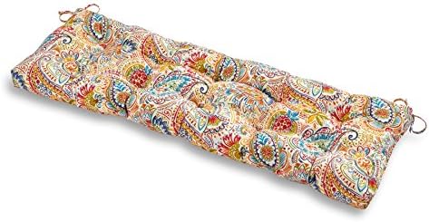 Greendale Home Fashions Outdoor 51x18-inch Bench Cushion, 1 Count (Pack of 1), Jubilee