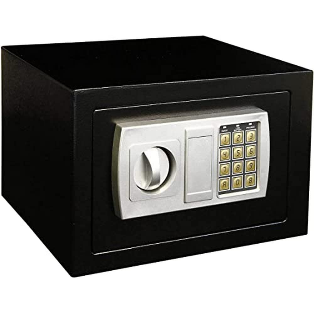 Rolson Black Safe With Digital Combination Lock And Key, One Size