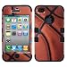 MYBAT Basketball-Sports Collection/Black TUFF Hybrid Phone Protector Cover for APPLE iPhone 4S/4