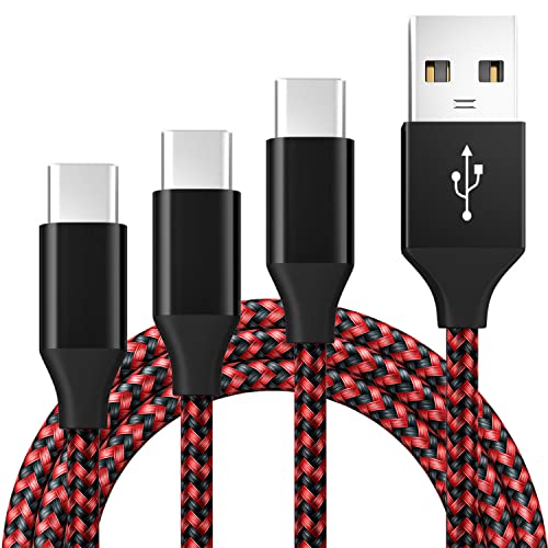 Cable de carga USB C 1M 2M 3M, USB 2.0 Tipo C Carga Rápida 3A Trenzado USB A a USB C 480Mbps Transferencia de Datos Compatible con Samsung Galaxy Sony Xperia Huawei Pixel HTC
