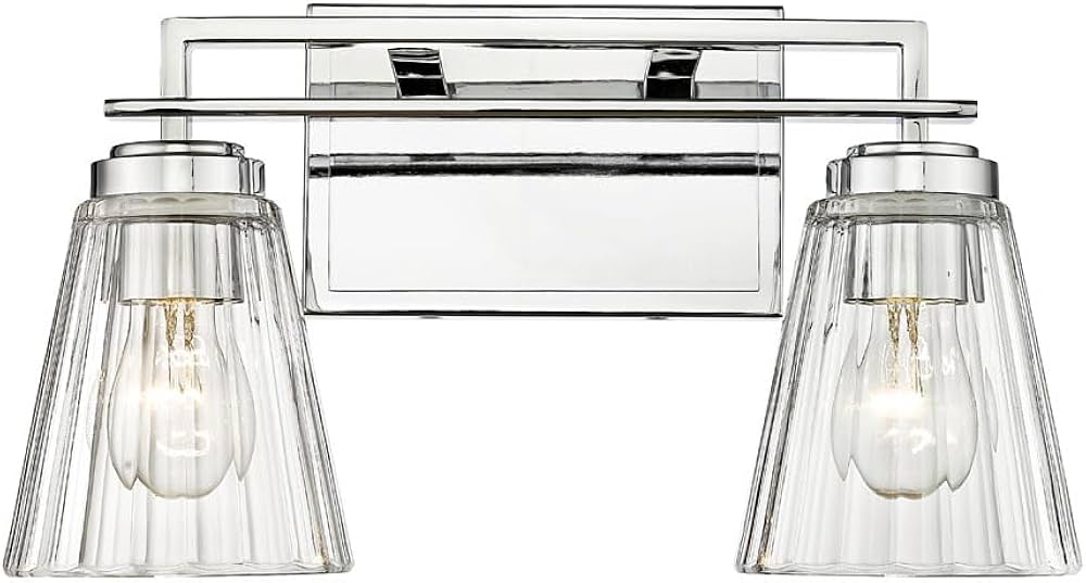 Lilly　0823 Z-Lite 823-2V-CH Lyna Vanity, 2-Light 200 Total Watts, Chrome