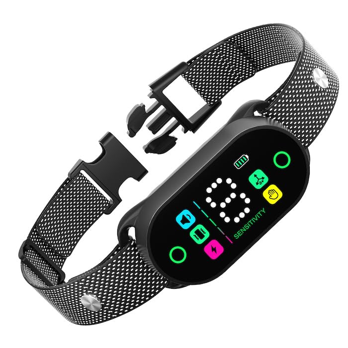 Bark Collar, ZWITA Wireless Bark Collar for Small Dogs 5-15lbs, Smart Shock Collar for Dogs 60-100 lbs Waterproof, Rechargeable Bark Collar with 8 Adjustable Sensitivity, Beep Vibration Shock (Black)