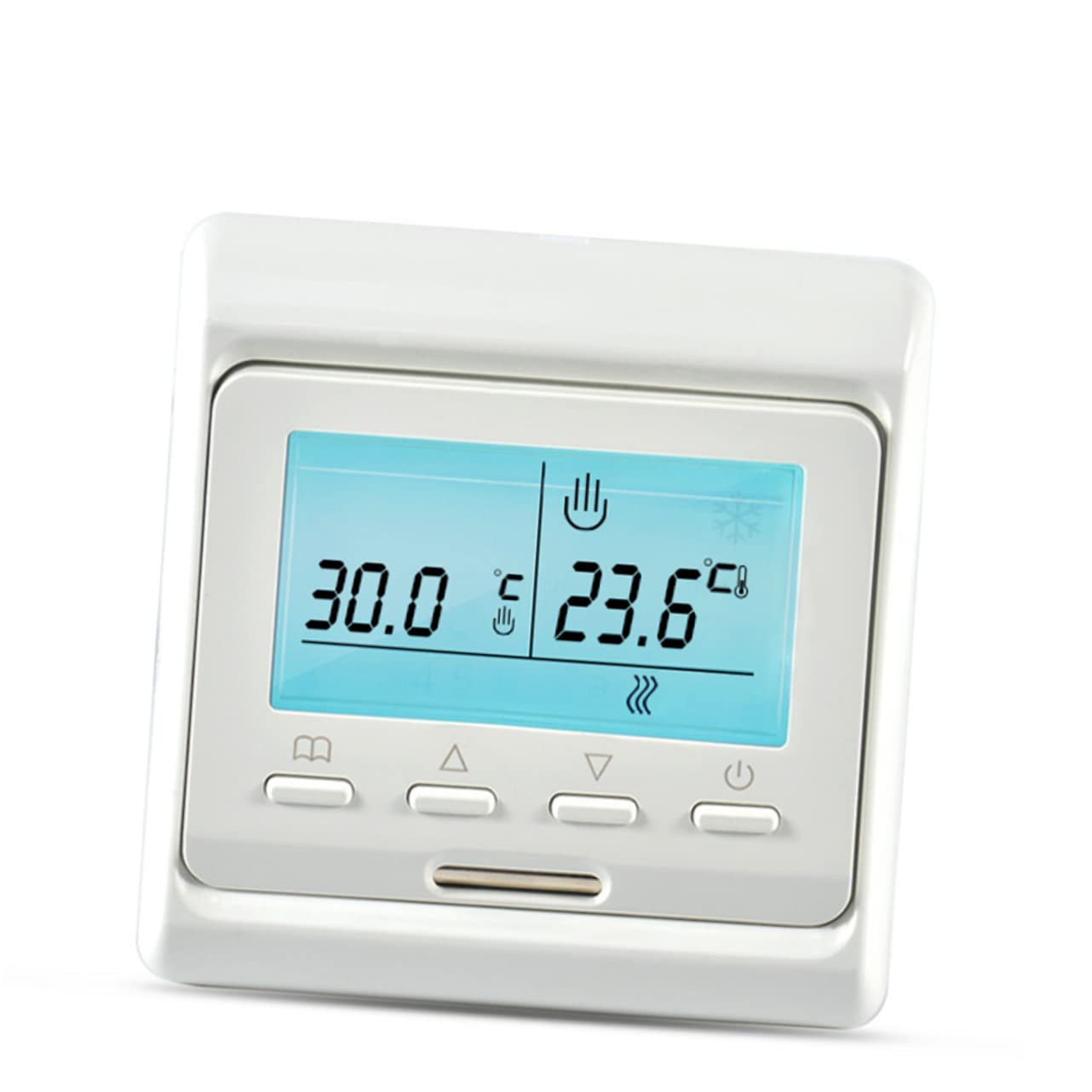 Mipcase 2stücke LCD Programmierbares Digitales Thermostat Für Fußbodenheizung Intelligente Temperaturregelung Für Wohn Und Gewerbebauten Anti-störfunktion Manuelle Und Programmierbare
