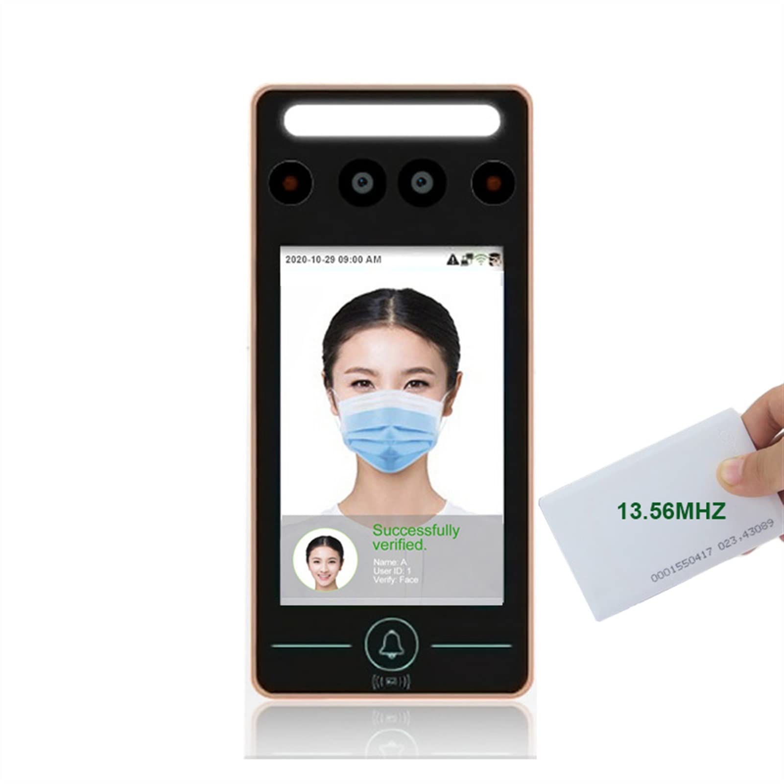 Macchina di presenza, WiFi TCP/IP Speedface Visible Light Dynamic Face Riconoscimento facciale Palm Rfid. di controllo degli accessi alla presentazione del tempo impiegato,Elettronica per ufficio(S