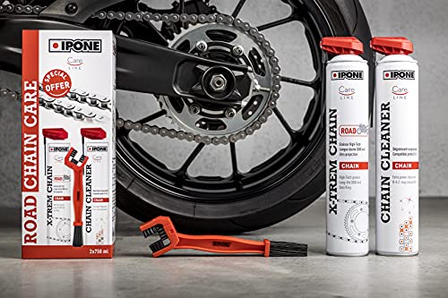 IPONE - Reinigingsset voor wegmotorfietsen Chain Cleaner 750 ml + X-Trem Chain Road 750 ml + kettingborstel - Afbeelding 7