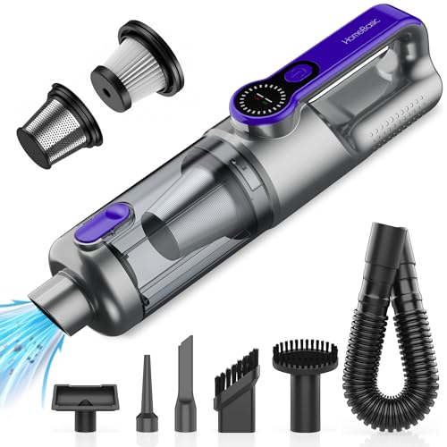 HOMEBASIC Cordless Vacuum Cleaner & Blower for Car, Home, Sofa, Office (6 Attachments) Powerful 18000 Pa Suction, 120W Brushless Motor, HEPA Filter,...