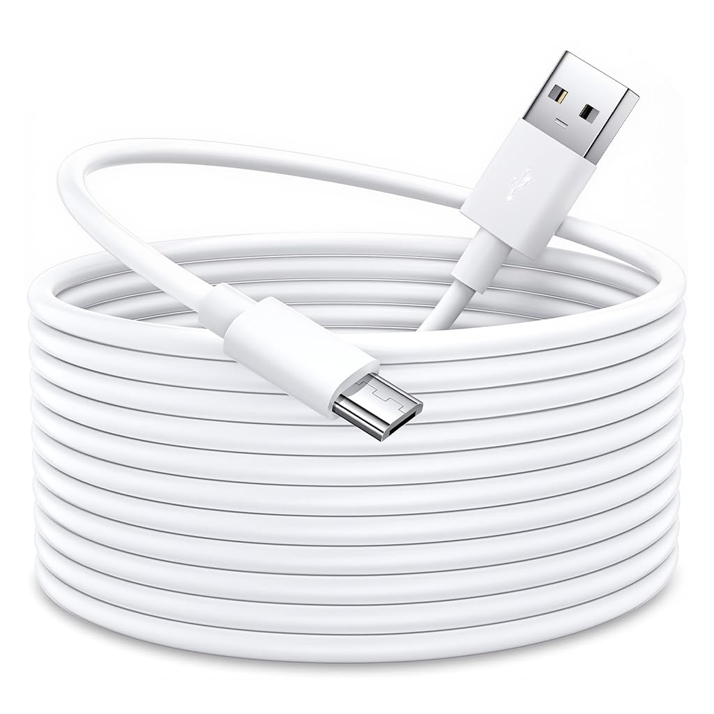 Verilux® 19.6Ft/6M Micro USB Extension Cable Long Extension Cable for Security Camera Extension Charging CableExtension Ca...