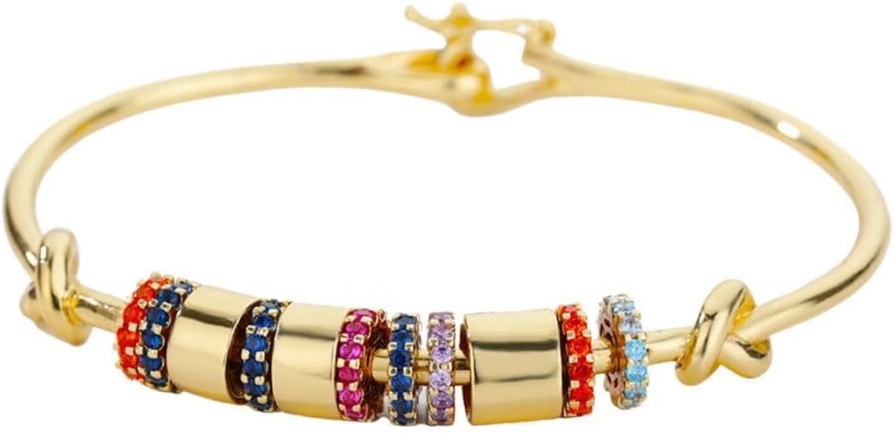 Pulseira Feminina “Colors Vibe” com Zircônias Coloridas em Aço Inoxidável – Elegância, Estilo e Modernidade – Acompanha Bolsa de Veludo