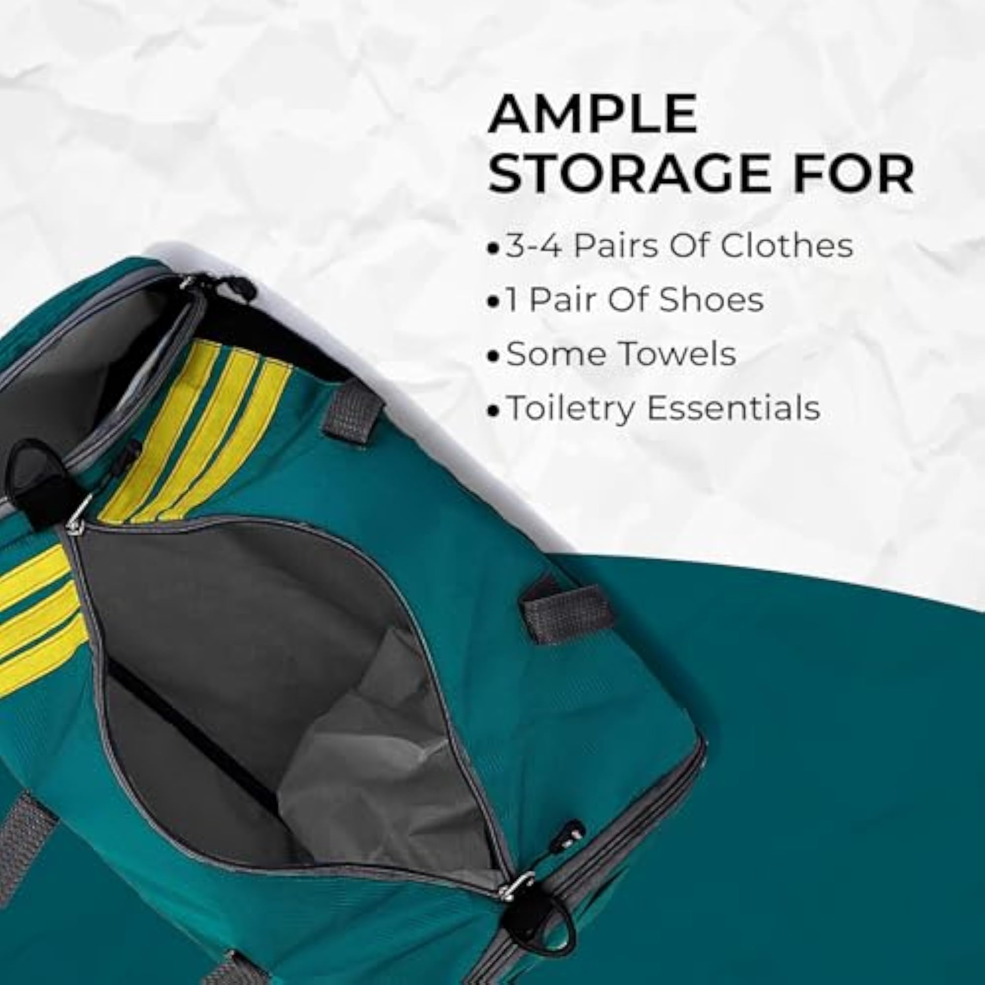 Men's Polyester Duffle Bag with Shoe Compartment