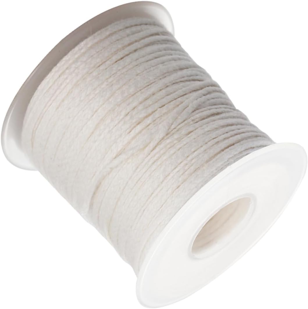 3rolls Cotton Candle Wick Spool Smokeless Wick for Candle Making for Pillars and White