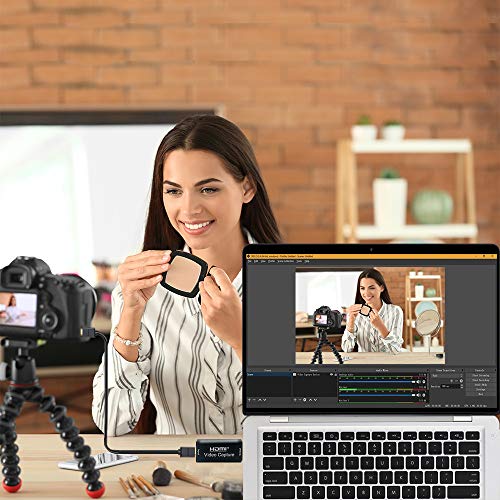 MICROWARE USB 2.0 Audio Video Capture Cards HDMI to USB 1080p USB2.0 Record via DSLR Camcorder Action Cam for High Definition Acquisition, Live... - Image 3