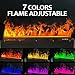 Water Vapor Fireplace with Real Water- Flame Vapour, Multiple Flame Colors and 5 Levels Flame Adjustment, Led Indoor Embedded Touchable Atomized Flame,1500mm-7colors-remotecontrol