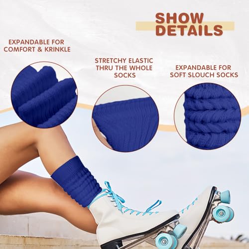 Image of Buauty Slouch Socks for Women, Soft Extra Long Chunky Scrunch Knee High Sock Winter Knit Slouchy Socks Leg Warmmers