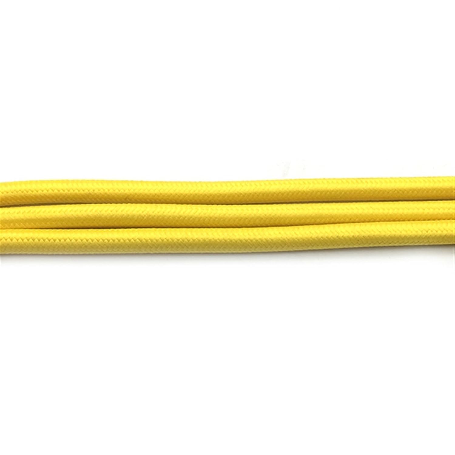 Cables flexibles con aislamiento textil amarillo y cordón trenzado de 3m 6