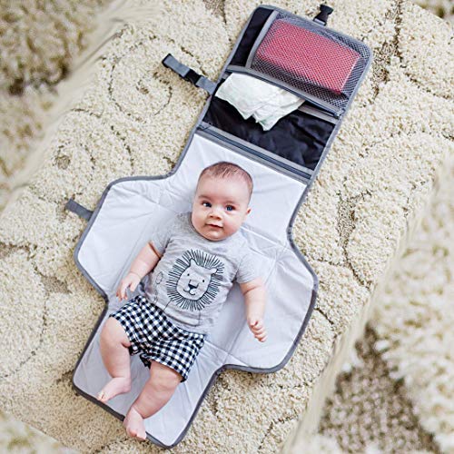 Cozy Baby's On-The-Go Diaper Changing Pad/Station/Mat - Waterproof Padded Diaper Changing Station/Mat With Storage Makes Messy Change Time A Breeze For Busy Moms (Pink Cheer) #TOP3