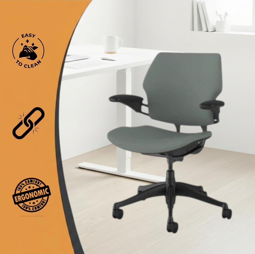 Replacement Black Arm Pads for Freedom Office Chair with Fixed Duron Arm Pads, Fix Peeling & Cracked Arm Pads, Soft-Touch Ergonomic Cushions, (1) Left & (1) Right Arm Pad/Cap