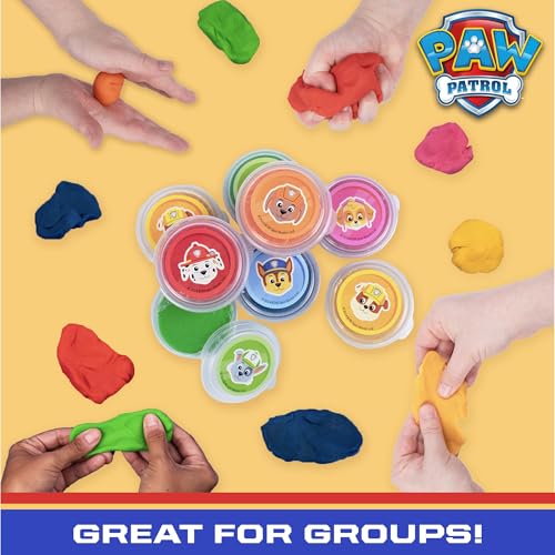 Image of Paw Patrol Dough Party Pack, 25-Pack, Includes Colorful Sensory Doughs, 6 Colors, 2 oz. Each, Reusable Toys, Party Favors for Kids, Travel Toys, 3 Year Old Boy Toy, Sensory Play