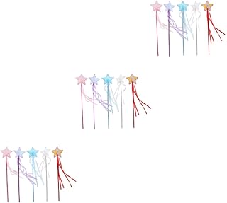 PRETYZOOM Crianças 15 Pçs Pentagrama Varinha De Fadas Brinquedos Para Meninas Acessórios Para Meninas Adolescentes De Estrela Varinha De Varinhas De Princesa Varinhas De Princesa