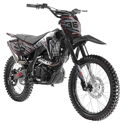 HHH Smart DEALSNOW Brings Apollo AGB-36 250cc Adult Dirt Bike Pit Bike Gas Dirt Bike Manual Clutch 5 Gear-Red, Blue and Green Colors in Stock