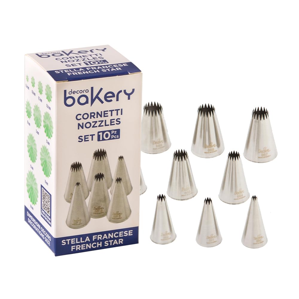 Decora 0263486 Set 10 Cornetti A Stella Francese