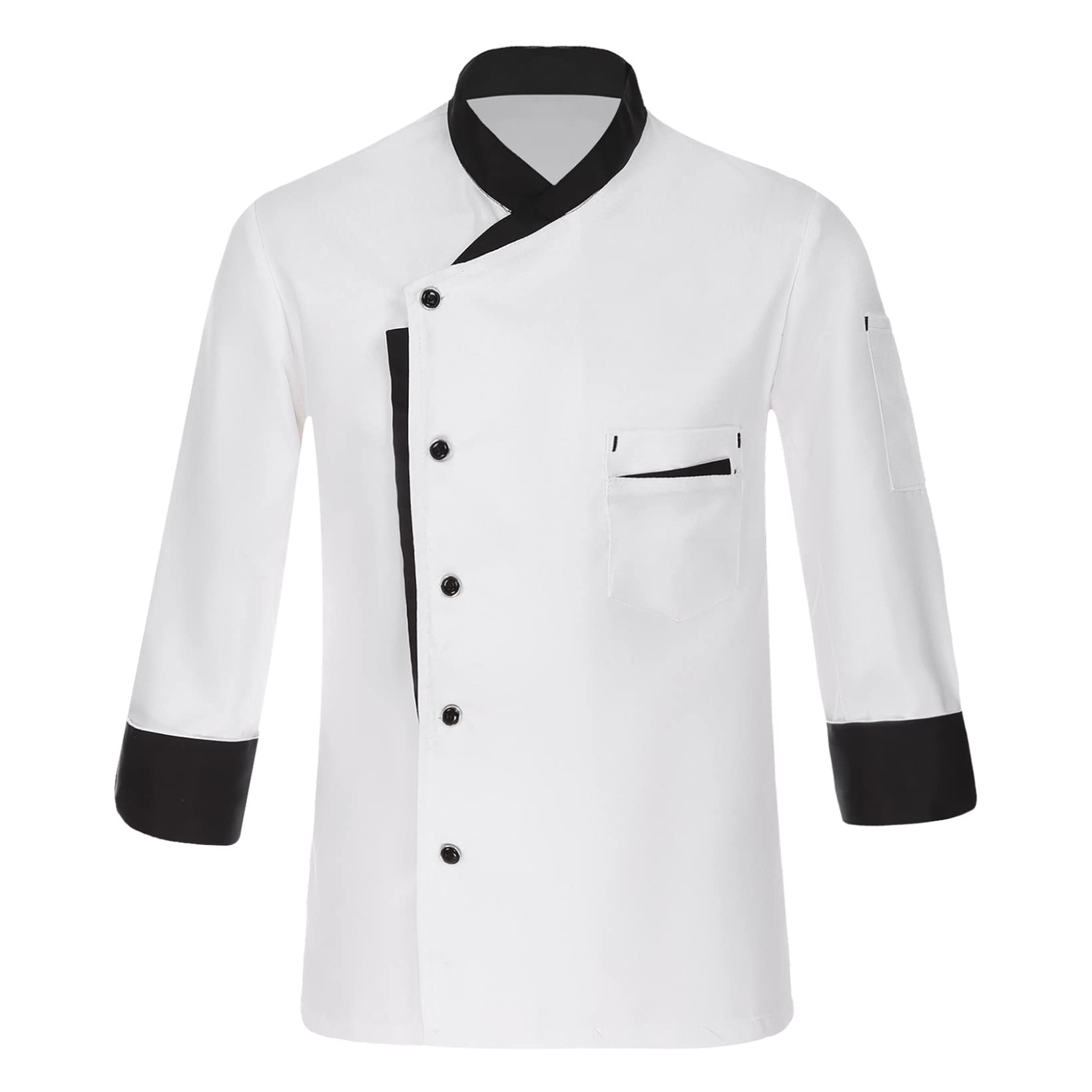 JanJean Men's Classic Chef Jacket Professional Chef Coat Restaurant Kitchen Cooking Baking Uniform Type B 1# 3X-Large