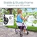 Vive Mobility Steel Rollator Walker with Seat - Foldable, Narrow, Rolling Senior Walker for Small Spaces - 4 Wheel Lightweight Adult Easy Drive with Underseat Storage, Adjustable Height (Purple)