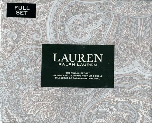 Home Collection Lençóis refrescantes luxuosos - Bolsos profundos para até 40,6 cm - Sem vincos 100% algodão - Jogo de cama de qualidade de hotel 4 peças (Paisley Florence, Full)