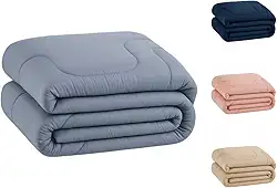 Edredom Percal 400 Fios Grosso Extra Macio Dupla Face Cobertor (Cinza, Casal)