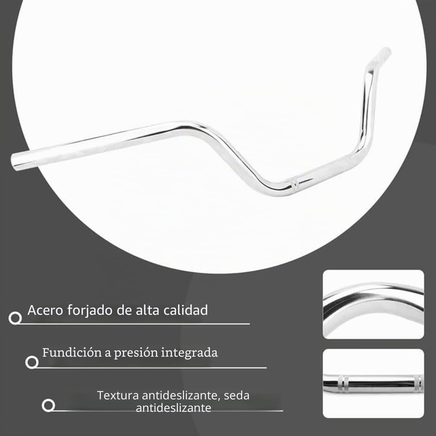 AnXin manillar de motocicleta de 7/8 pulgadas, barra de control de arrastre de alta elevación universal para Sportster XL 883 1200 Custom Chopper Cruiser Bobber Softail Dyna Tour Glide CG125
