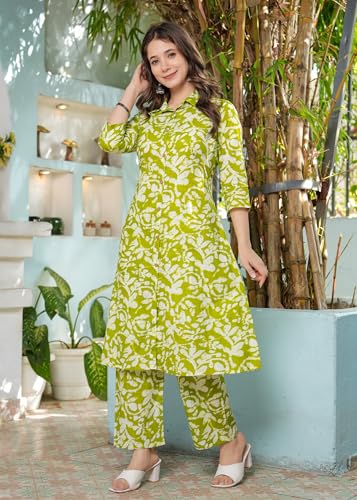 Image of Women Printed Rayon Coord Set for Casual, Office wear|3 /4th Sleeves