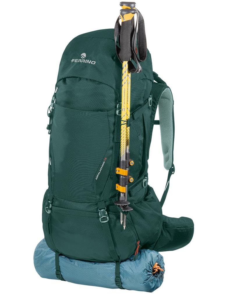 Ferrino Appalachian 75, Zaino trekking 70 litri - 75 litri ideale per escursionismo, montagna,scout e viaggio (Verde)